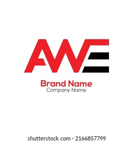 Initial Logo Concept with letter AWE Logo