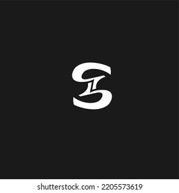 initial logo concept modern abstract