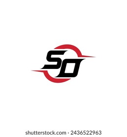 SO initial logo cool and stylish concept for esport or gaming logo as your inspirational