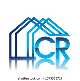 initial logo CR with house icon, business logo and property developer.