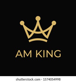 AM initial logo CROWN concept