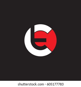 initial logo ct, tc, t inside c rounded letter negative space logo white red black background