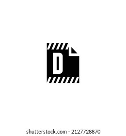 initial logo D movie vector