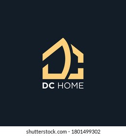 initial logo DC home abstract