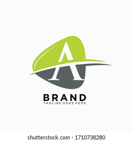 A initial logo design abstract concept