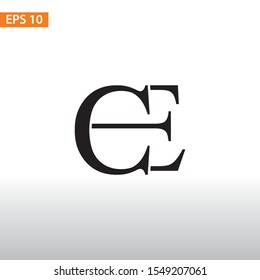 Initial logo Design CE, creative concept logo initials