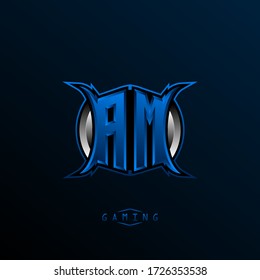 Initial AM logo design, Initial AM logo design with Cool style, Logo for game, esport, initial gaming, community or business.