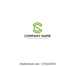 Initial logo design cs and sc. Monochrome monogram, minimal linear creative symbol. Universal elegant vector sign design. Premium business logo. Graphic alphabet symbol for company business identity