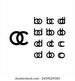 Initial logo design with elements of the letters B, D, C and O.