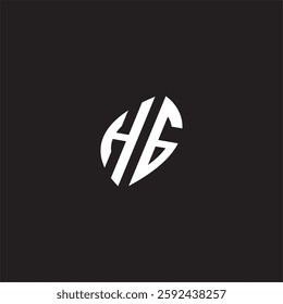 Initial logo design esport HG gaming and bold concept