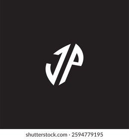 Initial logo design esport JP gaming and bold concept 
