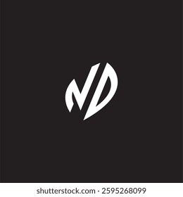 Initial logo design esport ND gaming and bold concept