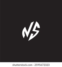 Initial logo design esport NS gaming and bold concept