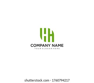 Initial logo design h and hh. Monochrome monogram, minimal linear creative symbol. Universal elegant vector sign design. Premium business logo. Graphic alphabet symbol for company business identity