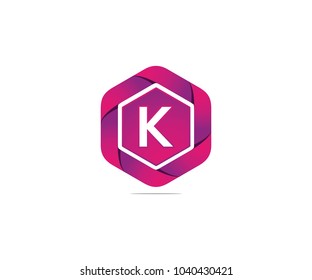Initial logo design hexagon