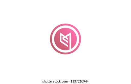 Initial logo design icon EM