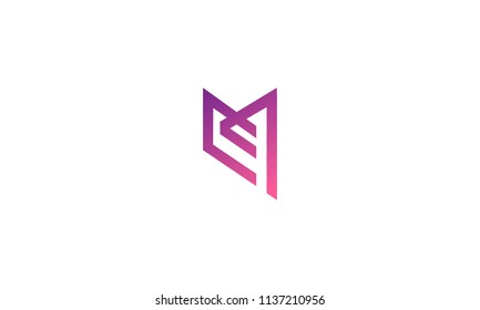 Initial logo design icon EM