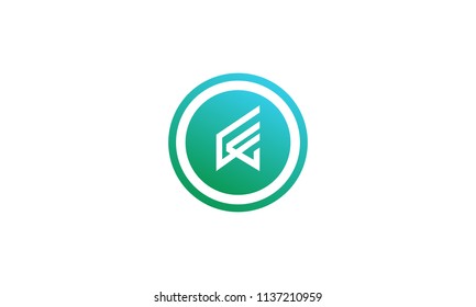 Initial logo design icon EM