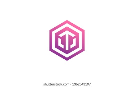 Initial logo design icon LTJ