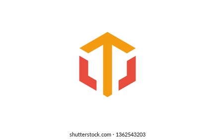 Initial logo design icon LTJ