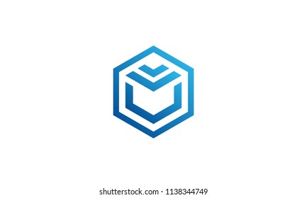 Initial logo design icon VVV