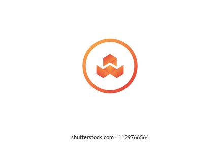 Initial logo design icon W
