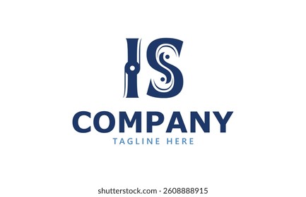 IS initial logo design and letter logo design