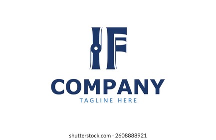 IF initial logo design and letter logo design