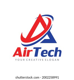 Initial A Logo Design. Letter A for Airline Services Logo design Vector