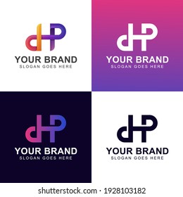 initial logo design of letter dp or dhp for your brand