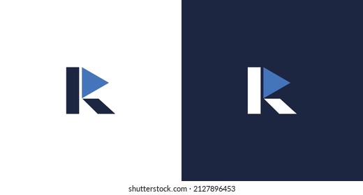 El diseño inicial del logotipo de la letra R se combina con un símbolo de juego único e interesante