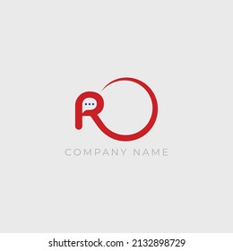 Initial logo design. Lettering R or alphabet R. Simple and modern logo vector