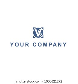 initial logo design letters v and hr