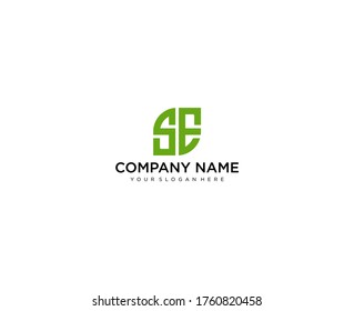 Initial logo design SS and SE. Monochrome monogram, minimal linear creative symbol. Universal elegant vector sign design. Premium business logo. Graphic alphabet symbol for company business identity