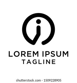 Initial i logo design Template