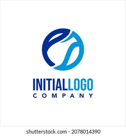 Initial Logo Design Template from Letter P and A for Business Graphic Idea