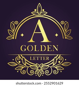 initial A logo design vector
