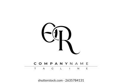 Vetor inicial de design de logotipo OR. Elegante Monograma Logo Design com elementos decorativos e tipografia