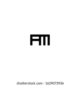 Initial AM Logo Design vector. Illustration of AM Letter Logo vector