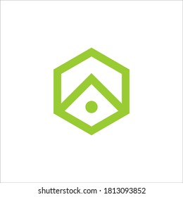 initial A logo design vector sign