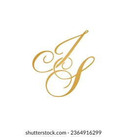 IS initial logo design vector stock