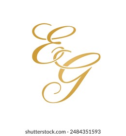 EG initial logo design vector stock