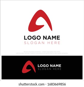 Initial A logo design vector template