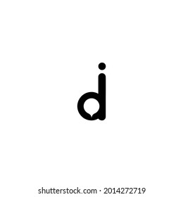 initial logo DI minimalist design vector