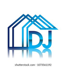 Initial Logo Dj House Icon Business Stock Vector (Royalty Free ...