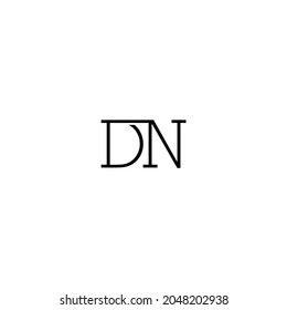initial logo DN creative minimalist vector design