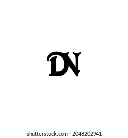 initial logo DN creative minimalist vector design
