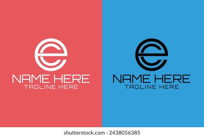 initial logo ec, c inside e rounded letter logo