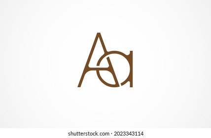 initial A and A logo, Elegant Simply letter AA interlock each other, usable for branding, wedding and business logos, Flat Logo Design Template, vector illustration