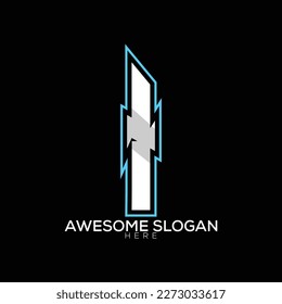 i initial logo esport design